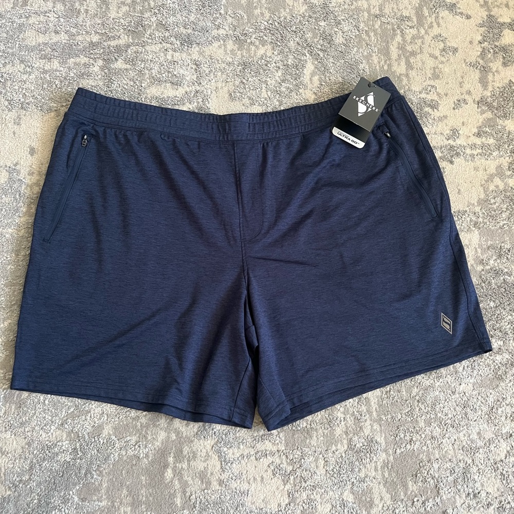 Skechers Ultra Go Shorts for Men - Elasticized Drawstring Waistband, size 3XL